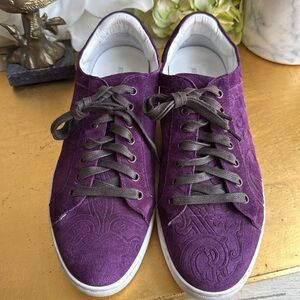 Etro Paisey Sneaker is Purple Suede